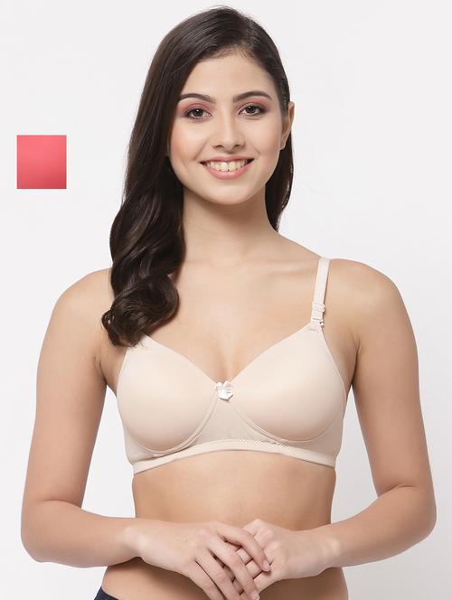 women pack of 2 solid t-shirt bra combo - 21580721 - Very Small Image - 1