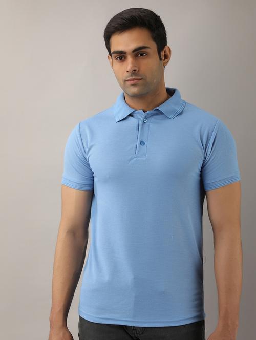 men slim fit plain short sleeves polo t-shirt - 21581589 - Very Small Image - 1