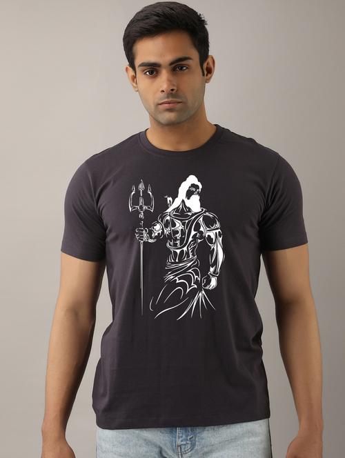 men slim fit front print short sleeves t-shirt - 21581709 - Very Small Image - 1