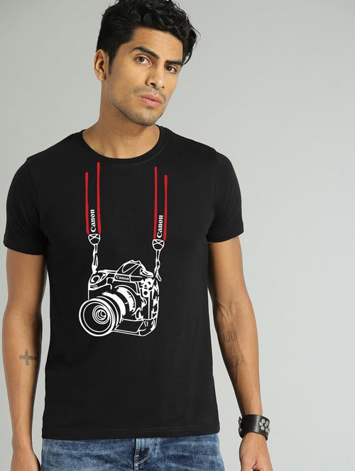 men slim fit front print short sleeves t-shirt - 21581711 - Very Small Image - 1