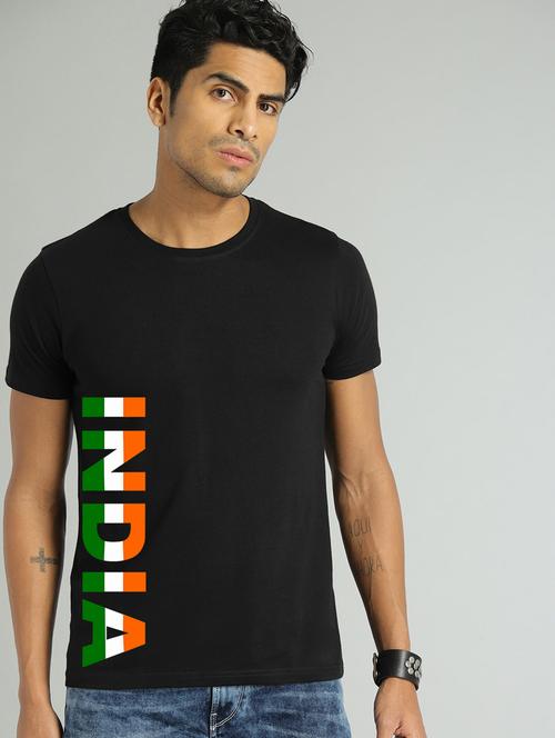 men slim fit typographic placement printed short sleeve t-shirt - 21581758 - Very Small Image - 1