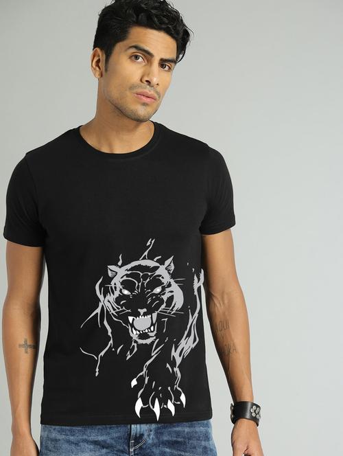 men slim fit graphic print short sleeve t-shirt - 21581774 - Very Small Image - 1