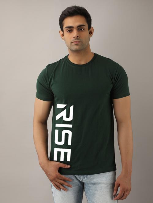 men slim fit typographic placement printed short sleeves t-shirt - 21581806 - Very Small Image - 1