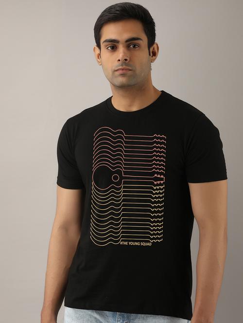 men slim fit front print short sleeves t-shirt - 21581844 - Very Small Image - 1