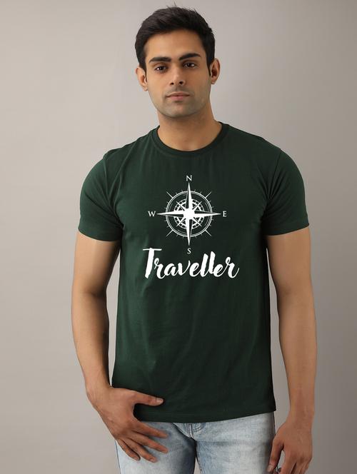 men slim fit front print short sleeves t-shirt - 21581849 - Very Small Image - 1