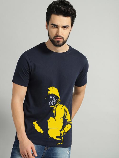 men slim fit placement printed short sleeves t-shirt - 21581883 - Very Small Image - 1