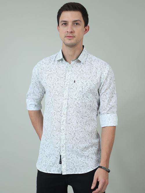 men long sleeves printed casual shirt - 21582395 - Very Small Image - 1