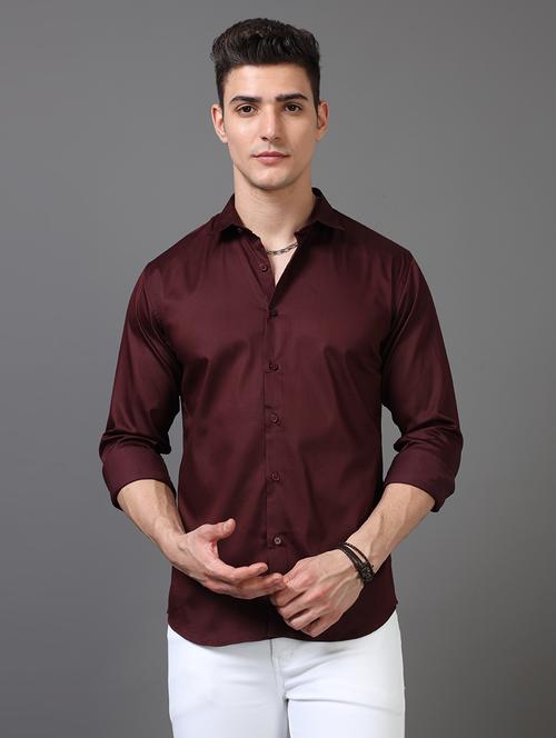 men solid long sleeve casual shirt - 21582687 - Very Small Image - 1