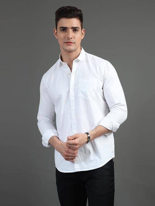 men solid long sleeve casual shirt - 21582747 - Very Small Image - 1