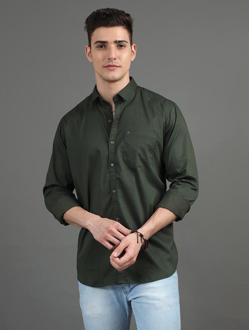 men solid long sleeve casual shirt - 21582833 - Very Small Image - 1