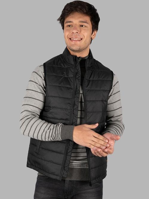 men black solid bomber jacket - 21583603 - Very Small Image - 1