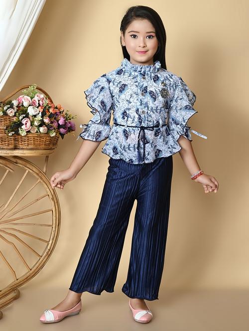girls printed short sleeves full length set - 21583677 - Very Small Image - 1