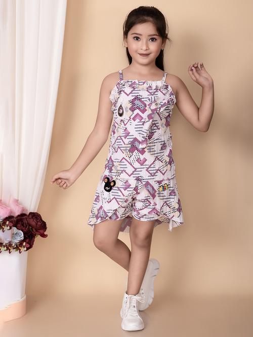 girls printed sleeveless playsuit - 21583692 - Very Small Image - 1