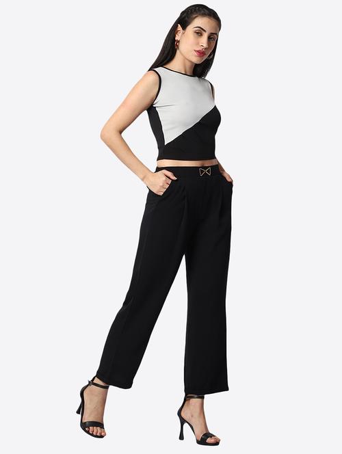 women sleeveless color block crop top - 21584324 - Very Small Image - 1