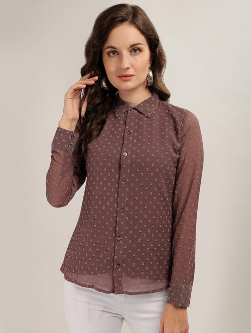women self design long sleeves shirt - 21584466 - Very Small Image - 1