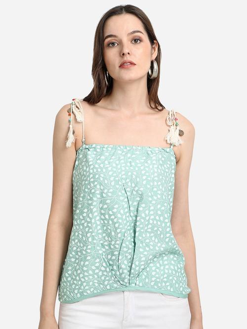 women printed detailed sleeveless top - 21584513 - Very Small Image - 1