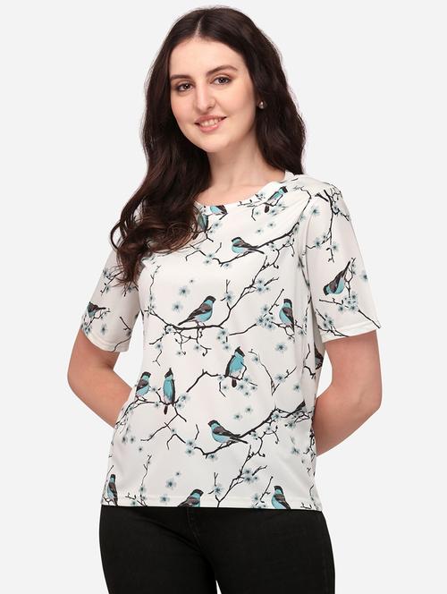 women printed round neck t-shirt - 21584640 - Very Small Image - 1