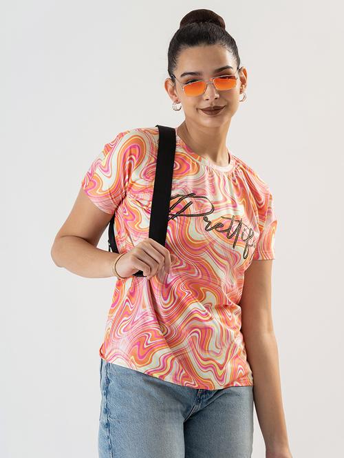 women printed round neck t-shirt - 21584657 - Very Small Image - 1