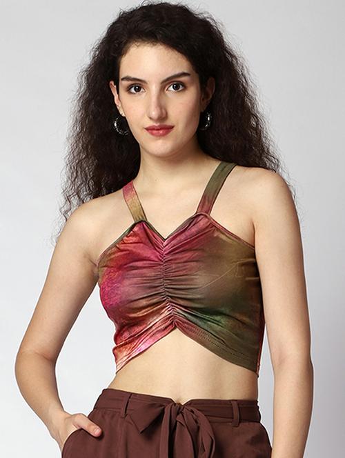 women tie & dyed sleeveless crop top - 21584682 - Very Small Image - 1