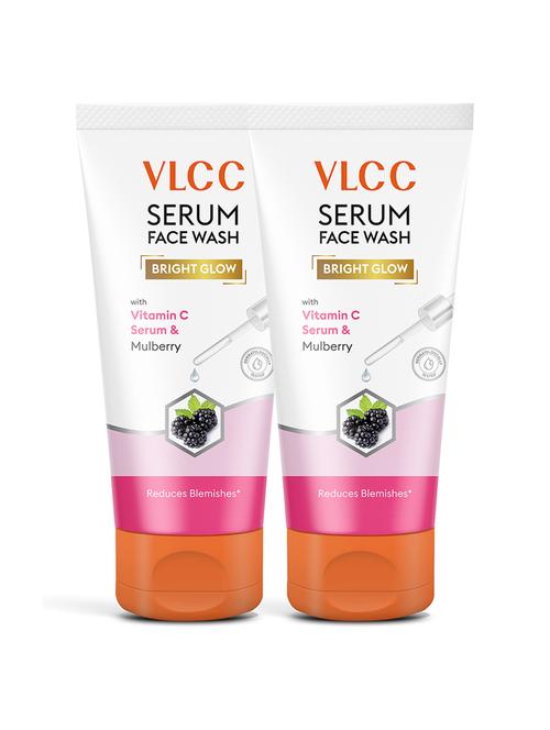 vlcc bright glow serum face wash with vitamin c serum & mulberry - 150ml + 150ml (buy one get one) - 21584745 - Very Small Image - 1