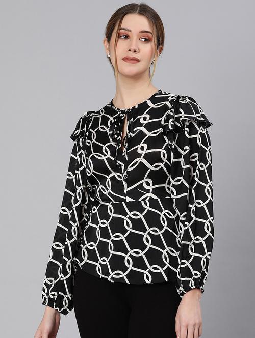 black polyester regular top - 21584913 - Very Small Image - 1
