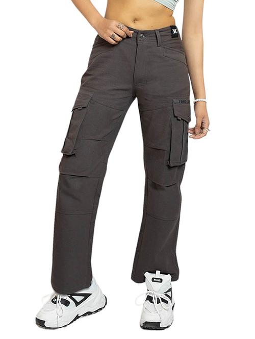 women solid regular fit cargo pant - 21585556 - Very Small Image - 1
