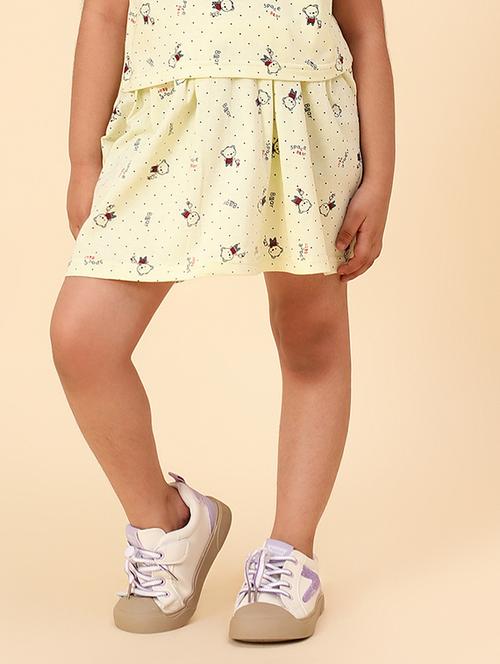 girls printed round neck top & skirt set - 21585784 - Very Small Image - 1