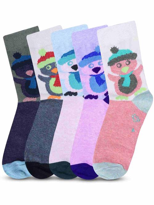 kids pack of 5 ankle length socks - 21589209 - Very Small Image - 1