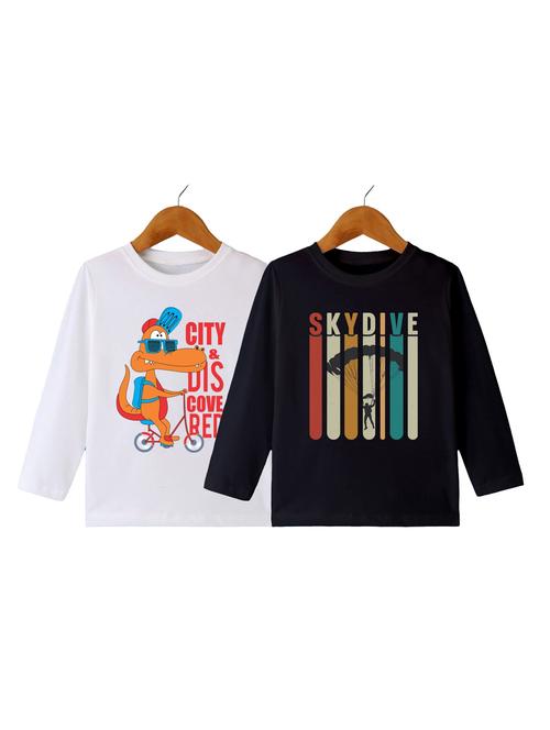 kids pack of 2 round neck t-shirt - 21589774 - Very Small Image - 1