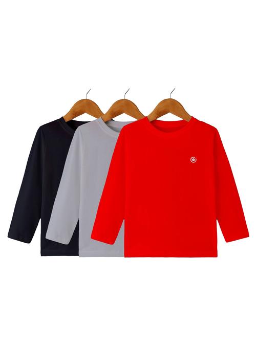 kids pack of 3 round neck t-shirt - 21589876 - Very Small Image - 1