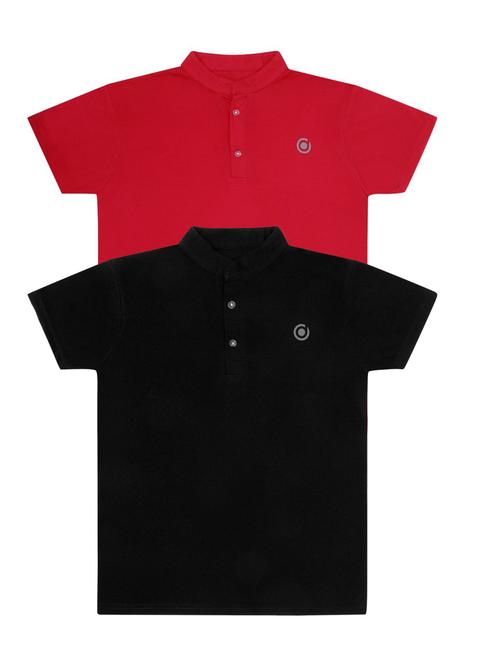 kids pack of 2 henley neck t-shirt - 21590046 - Very Small Image - 1