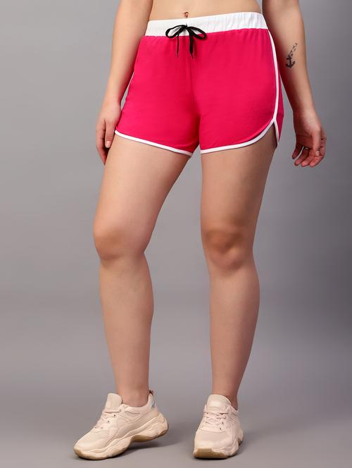 women solid mid rise active wear short - 21590764 - Very Small Image - 1