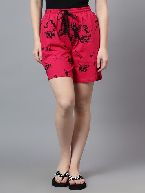women pink printed regular short - 21591355 - Very Small Image - 1