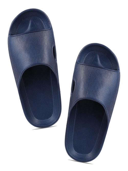 men navy blue slip on slider - 21591575 - Very Small Image - 1