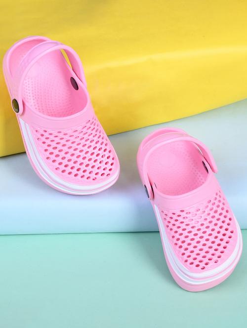 girls pink solid slip on clogs - 21591802 - Very Small Image - 1