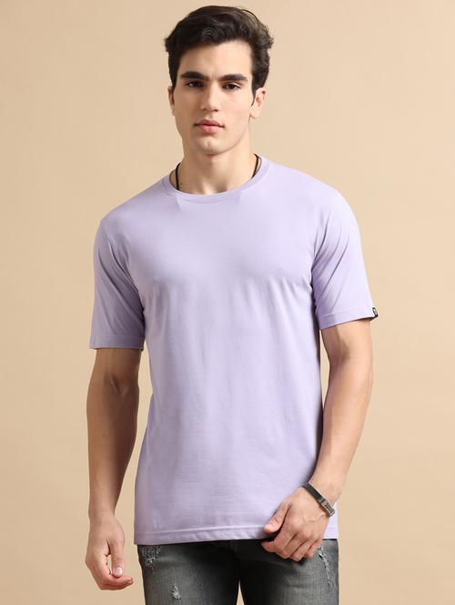 men solid regular fit round neck t-shirt - 21591889 - Very Small Image - 1