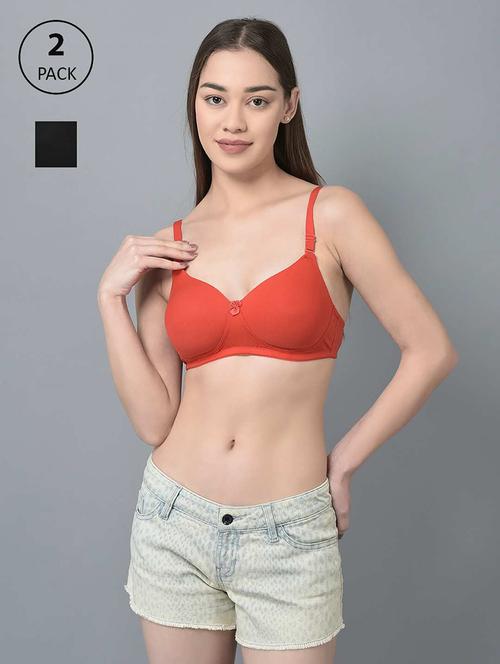women solid full coverage everyday bra combo - 21592933 - Very Small Image - 1