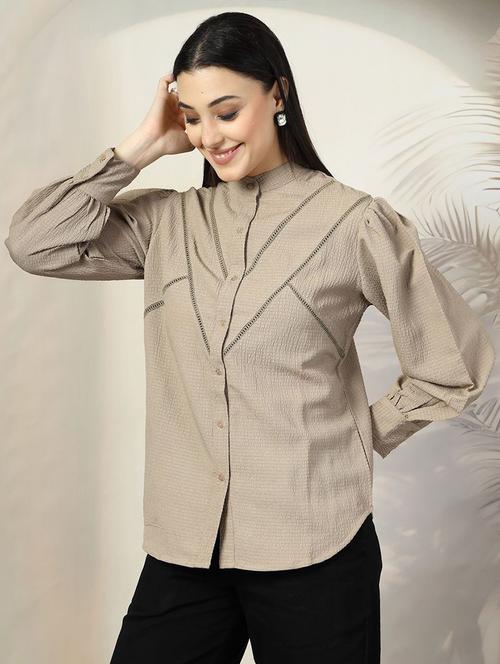 women self design long sleeves shirt - 21594851 - Very Small Image - 1