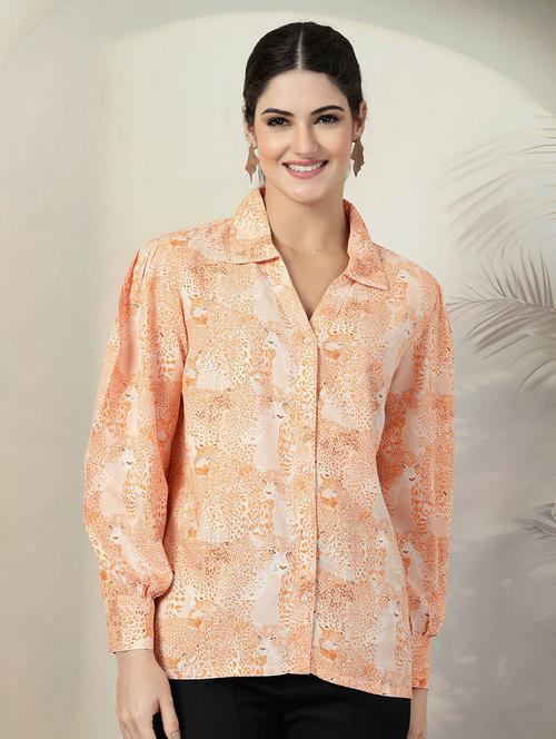 women long sleeve printed regular shirt - 21594896 - Very Small Image - 1