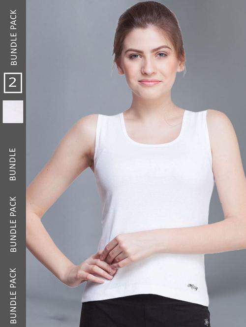 women plain cotton camisole combo - 21595738 - Very Small Image - 1