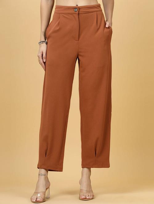 women solid pleated tailored trouser - 21595900 - Very Small Image - 1