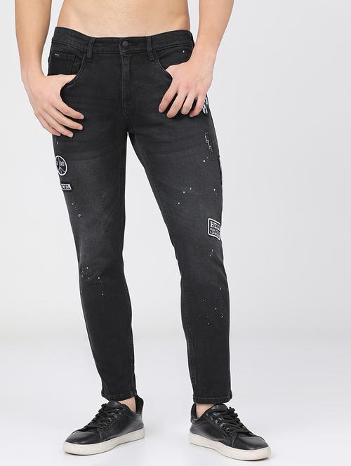 men patched mid rise slim fit jean - 21596207 - Very Small Image - 1