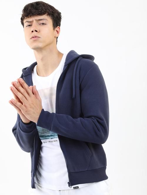 men plain hooded long sleeve sweatshirt - 21596461 - Very Small Image - 1