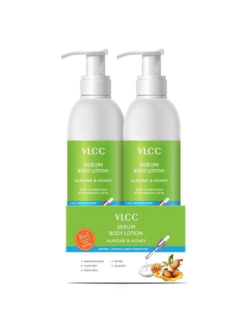 vlcc almond & honey serum body lotion combo (300ml + 300ml) b1g1 - 21597770 - Very Small Image - 1