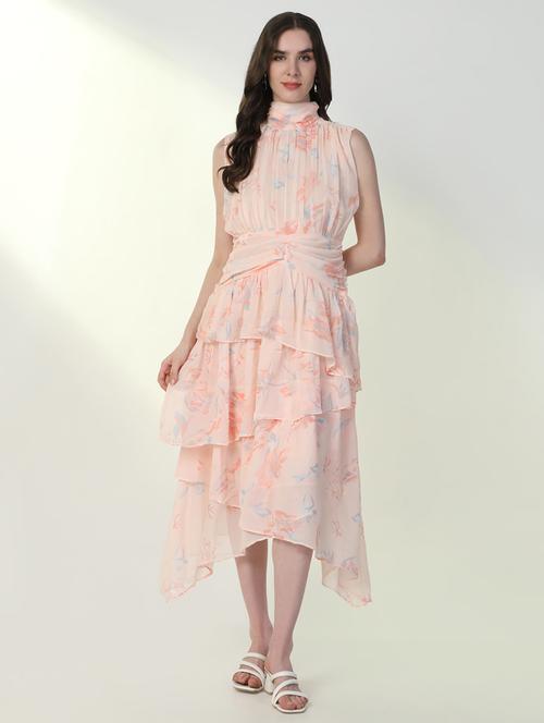 women floral printed layered dress - 21598017 - Very Small Image - 1
