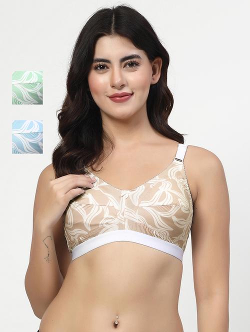 women pack of 3 printed minimizer bra - 21598349 - Very Small Image - 1