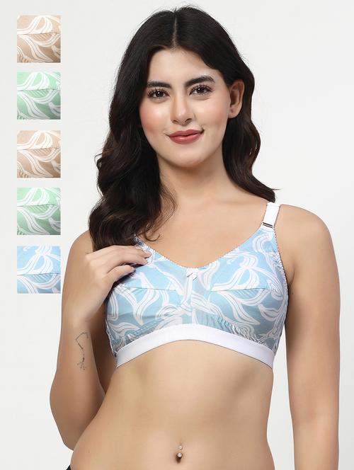 women pack of 6 printed minimizer bra - 21598350 - Very Small Image - 1