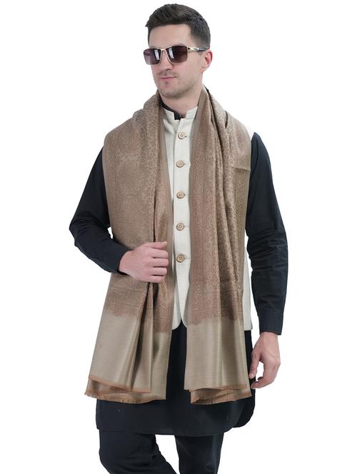 elegant men's shawl with intricate traditional patterns - 21598647 - Very Small Image - 1