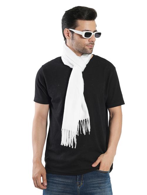 men's wool soft and warm plain muffler - 21598694 - Very Small Image - 1