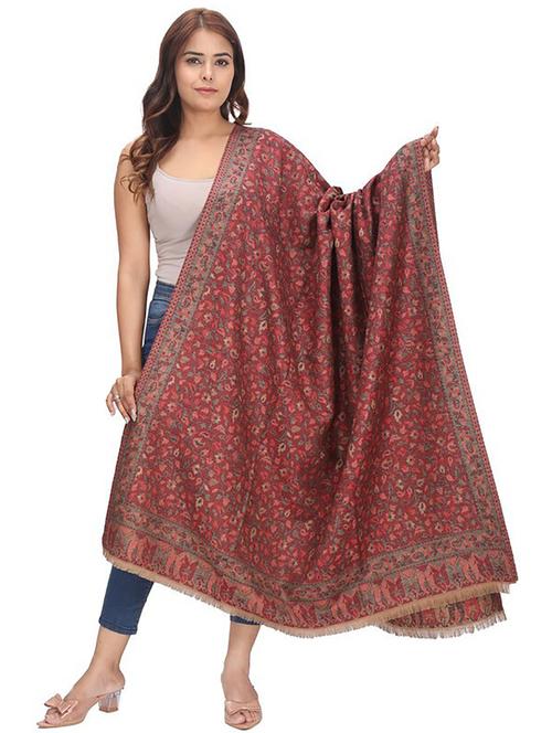 elegant women's shawl with intricate traditional patterns - 21598759 - Very Small Image - 1
